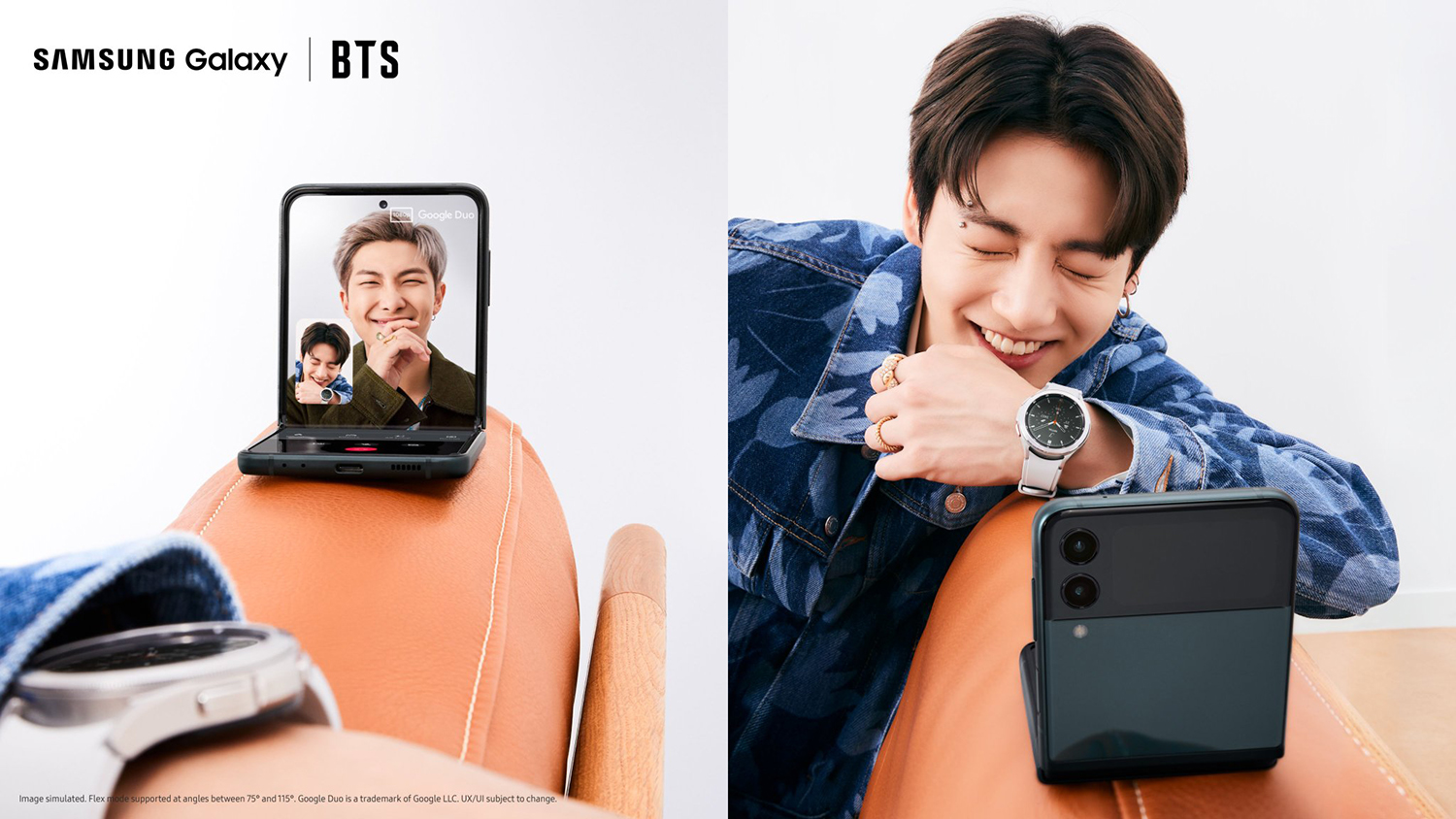 Galaxy Z Flip3 BTS RM and Jungkook