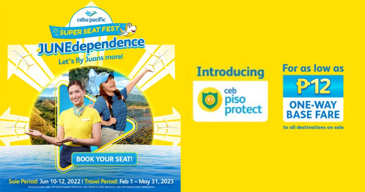 Cebu Pacific 12 Pesos JUNEdependence Sale