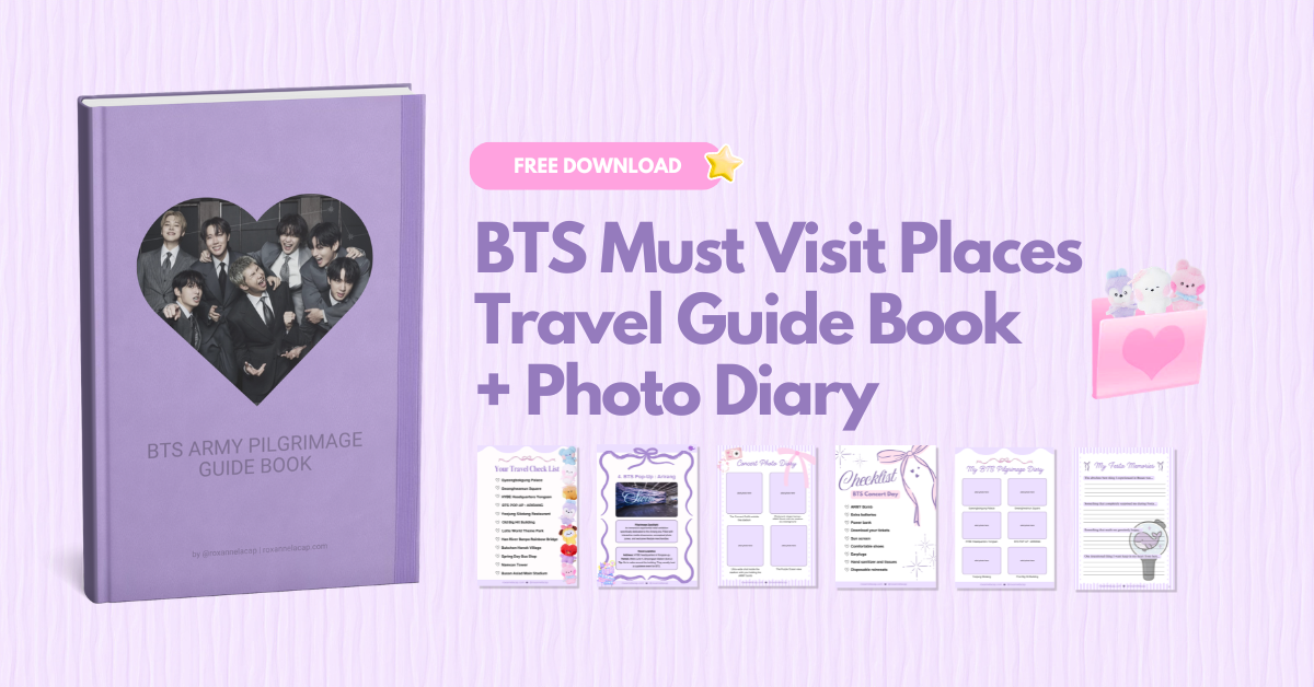 Free download of BTS Must Visit Places In South Korea Travel Guide Book and a Photo Diary