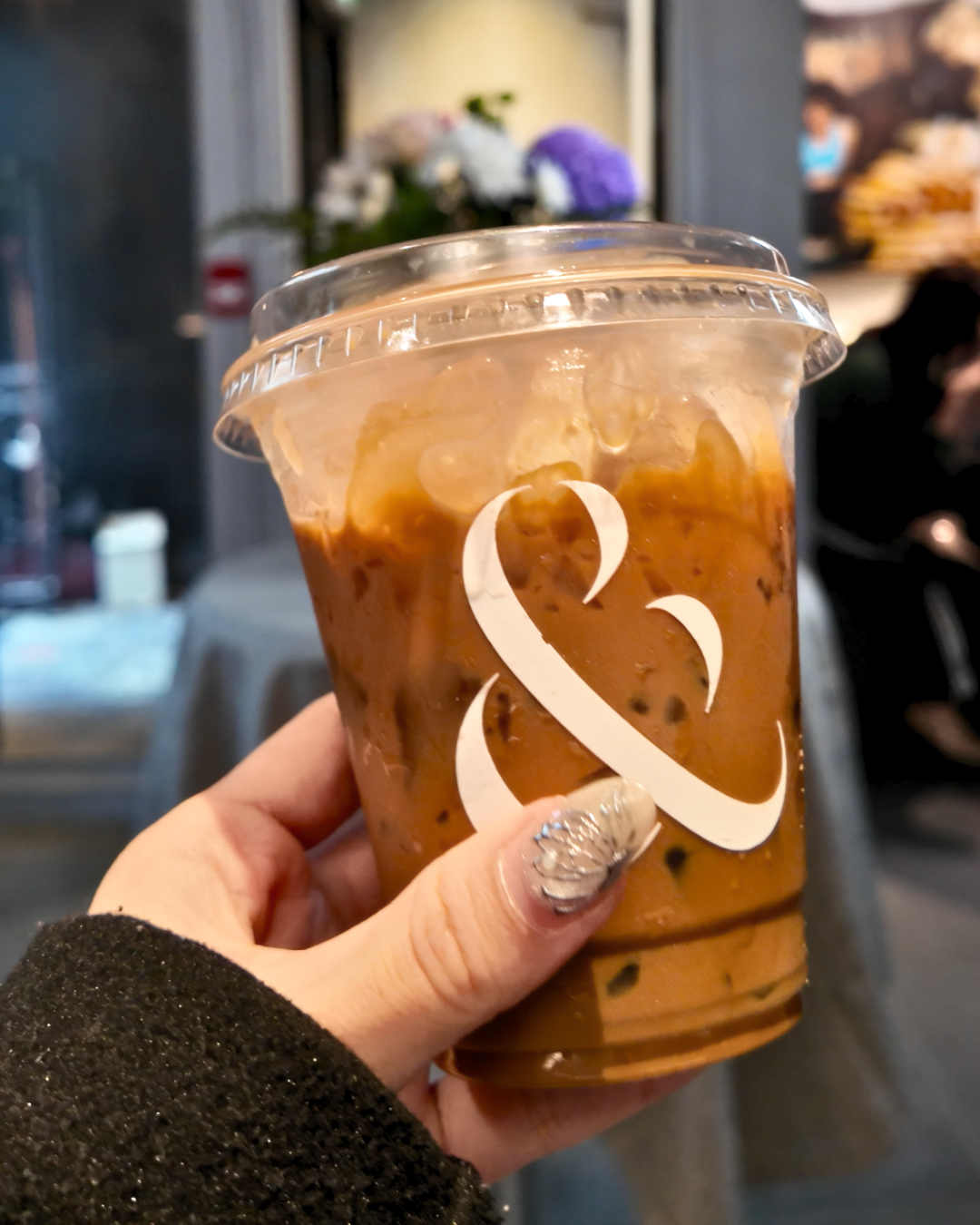 iced Saigon drip Vietnamese coffee inside the AndBanhMi shop in Toronto