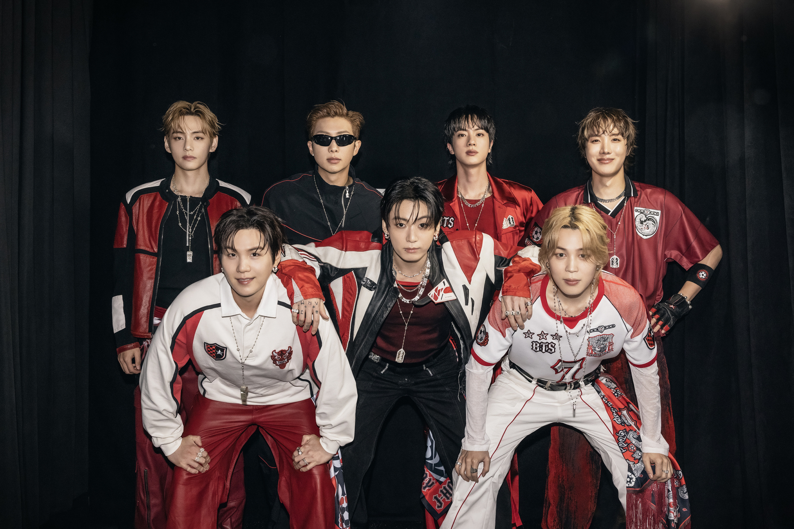 all bts members posed before going to perform their grammy nominated song dynamite at the fifa world cup 2026 halftime show